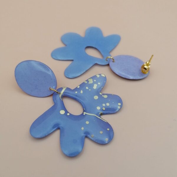 Boucles d'oreilles Flax mauve