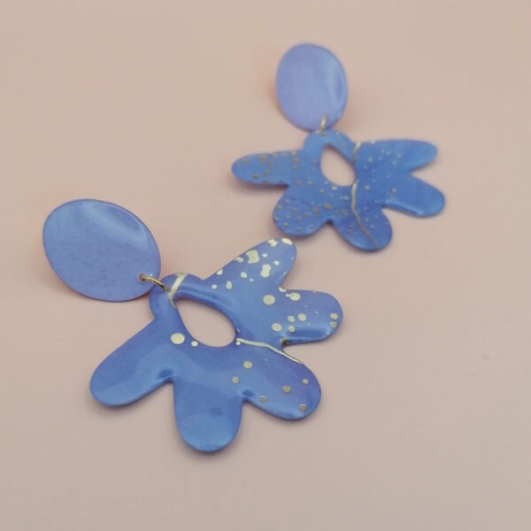 Boucles d'oreilles Flax mauve