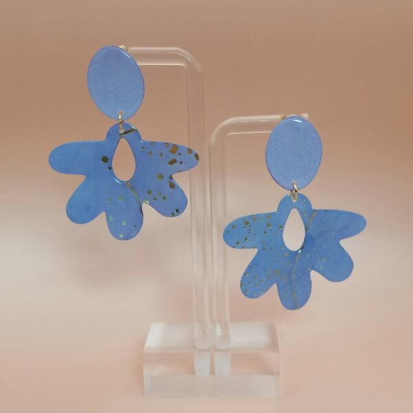 Boucles d'oreilles Flax mauve