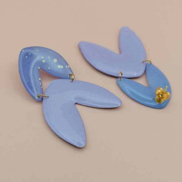 Boucles d'oreilles Fleuilles Mauves