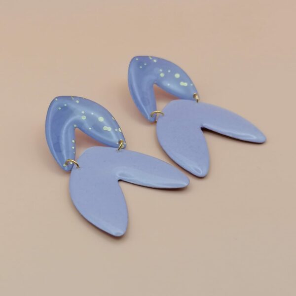 Boucles d'oreilles Fleuilles Mauves