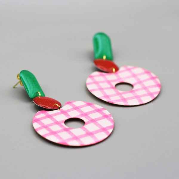Boucles d'oreilles - Bagel Vichy