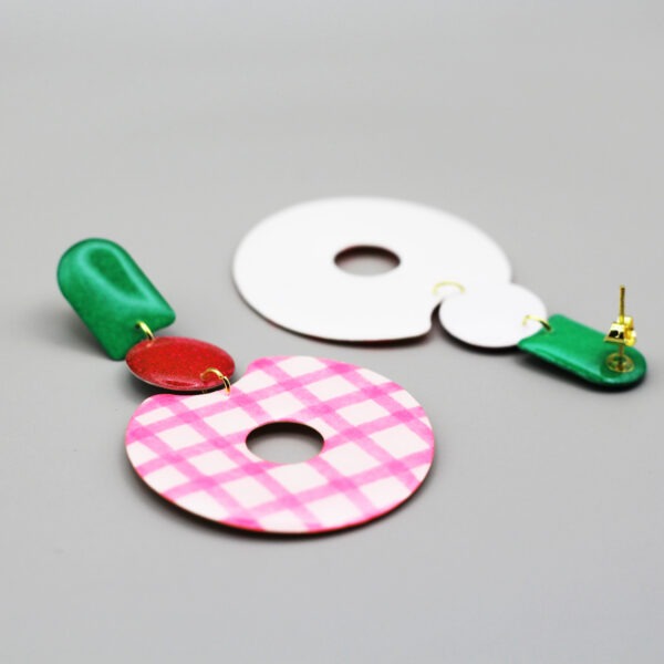 Boucles d'oreilles - Bagel Vichy