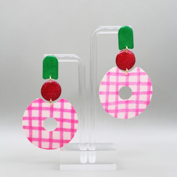 Boucles d'oreilles - Bagel Vichy