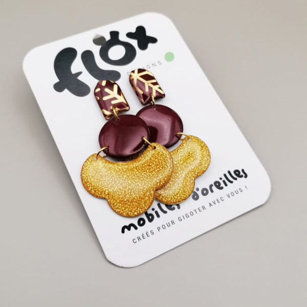 Floxdesigns - Boucles d'oreilles - Cloud - Gold