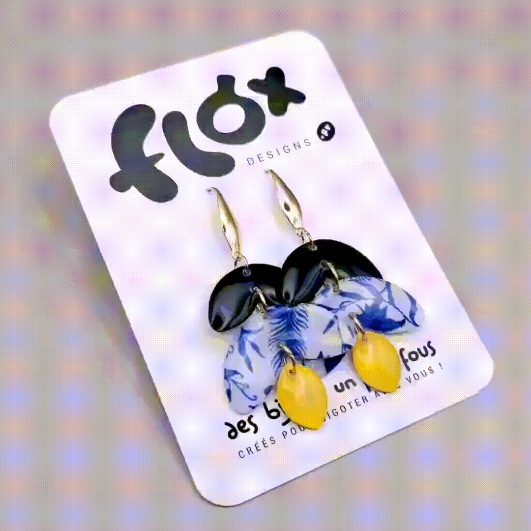 Floxdesigns - Boucles d'oreilles Les Citrons Bleus