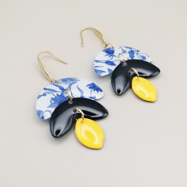 Floxdesigns - Boucles d'oreilles Les Citrons Bleus - Les Amalfi