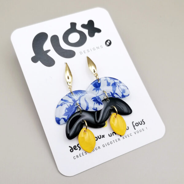 Floxdesigns - Boucles d'oreilles Les Citrons Bleus - Les Amalfi