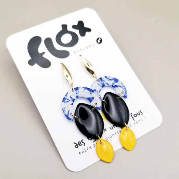 Floxdesigns - Boucles d'oreilles Les Citrons Bleus - Les Caviar