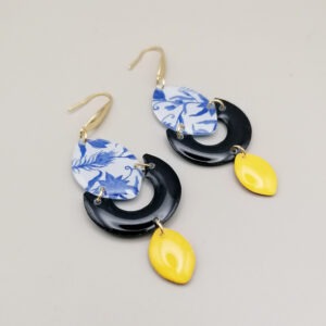 Floxdesigns - Boucles d'oreilles Les Citrons Bleus - Les Ichang