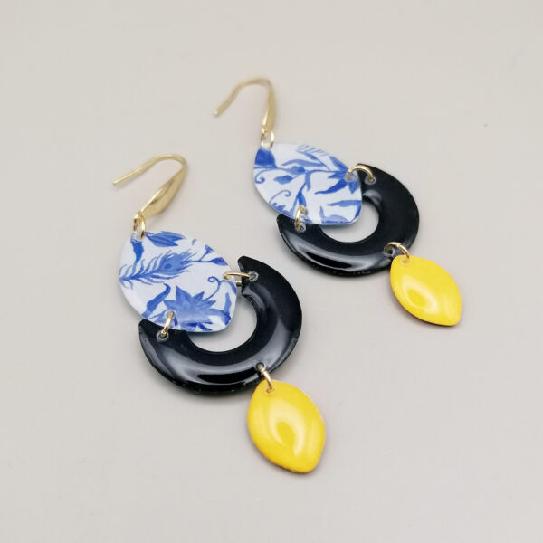 Floxdesigns - Boucles d'oreilles Les Citrons Bleus - Les Ichang