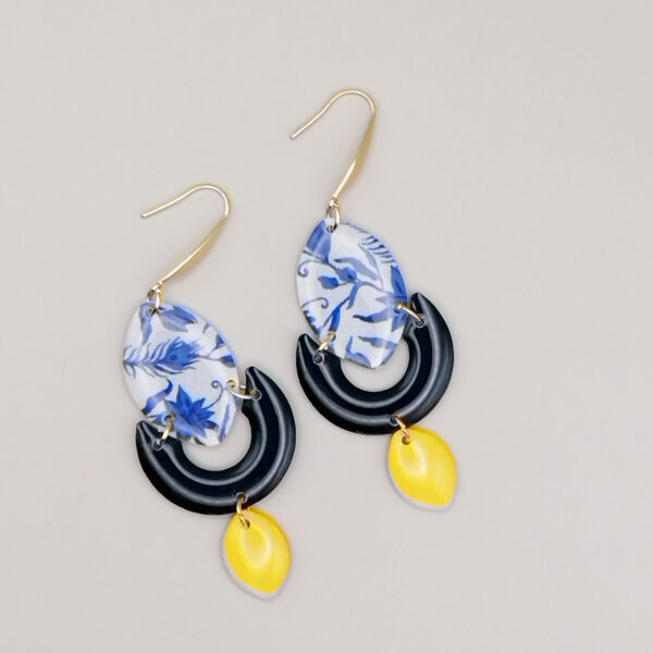 Floxdesigns - Boucles d'oreilles Les Citrons Bleus - Les Ichang