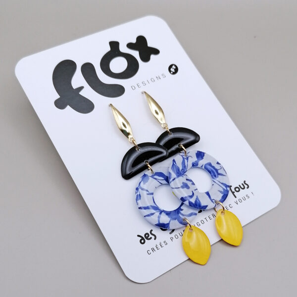 Floxdesigns - Boucles d'oreilles Les Citrons Bleus - Les Meyer
