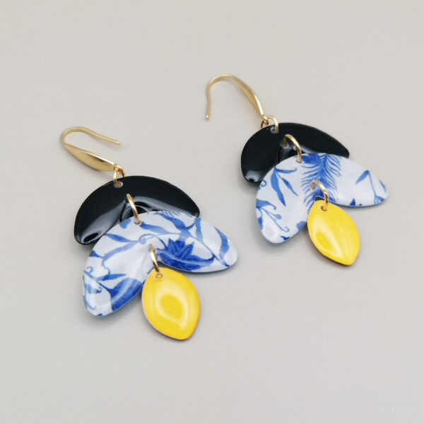 Floxdesigns - Boucles d'oreilles Les Citrons Bleus - Les Yuzu