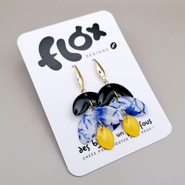 Floxdesigns - Boucles d'oreilles Les Citrons Bleus - Les Yuzu