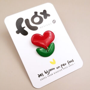 Floxdesigns - Broche Flœur Rouge Tomate