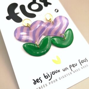 Boucles d'oreilles Flœur Lavande
