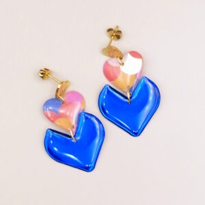 Floxdesigns - Boucles d'oreilles Les Écaillées - Nova Blue