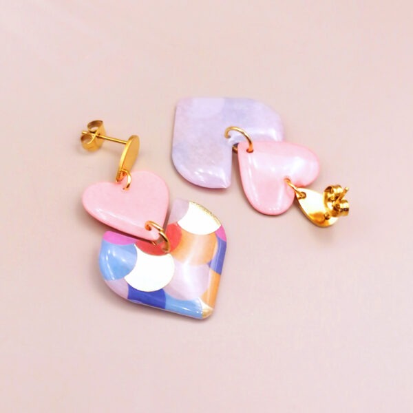 Floxdesigns - Boucles d'oreilles Les Écaillées - Nova Bonbon