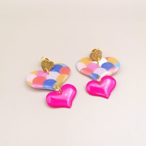 Floxdesigns - Boucles d'oreilles Les Écaillées - Pinkra