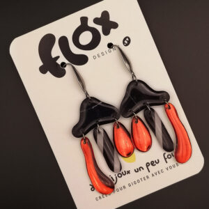 Floxdesigns - Boucles d'oreilles - Les Burtie's - Le Chapelier