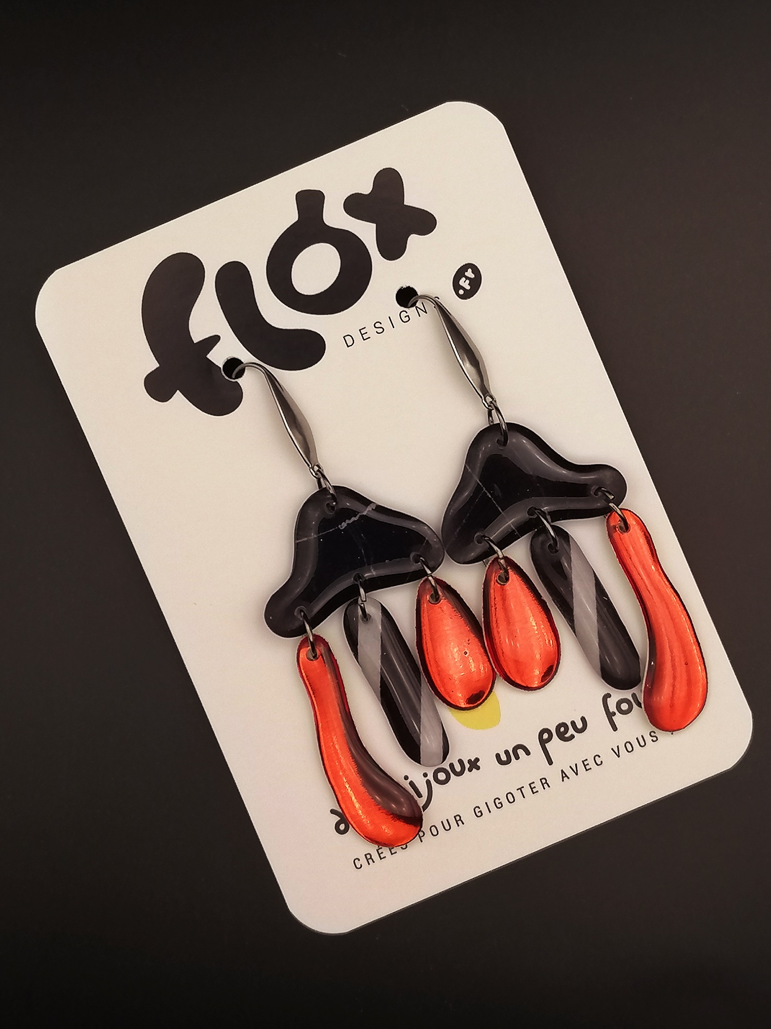 Floxdesigns - Boucles d'oreilles - Les Burtie's - Le Chapelier