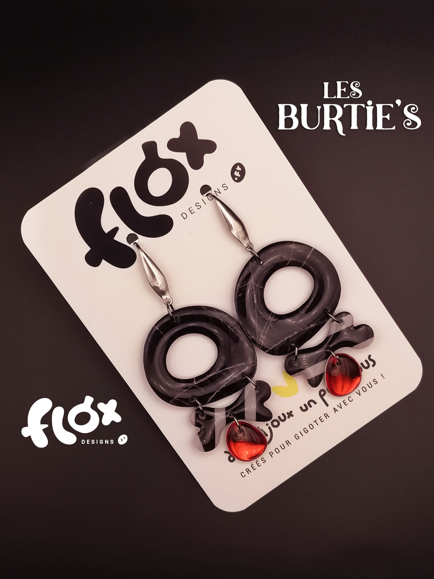 Floxdesigns - Boucles d'oreilles - Les Burtie's - Sparky