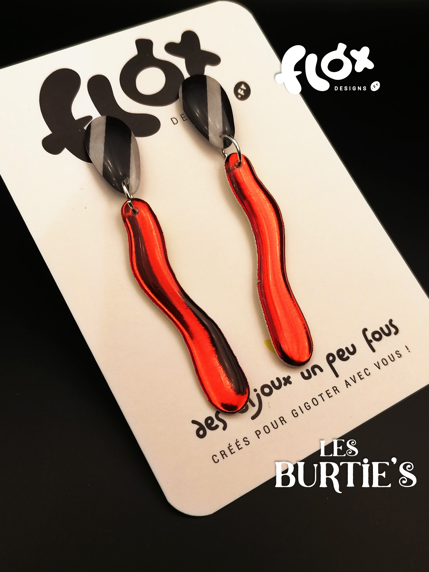 Floxdesigns - Boucles d'oreilles - Les Burtie's - Sweeney