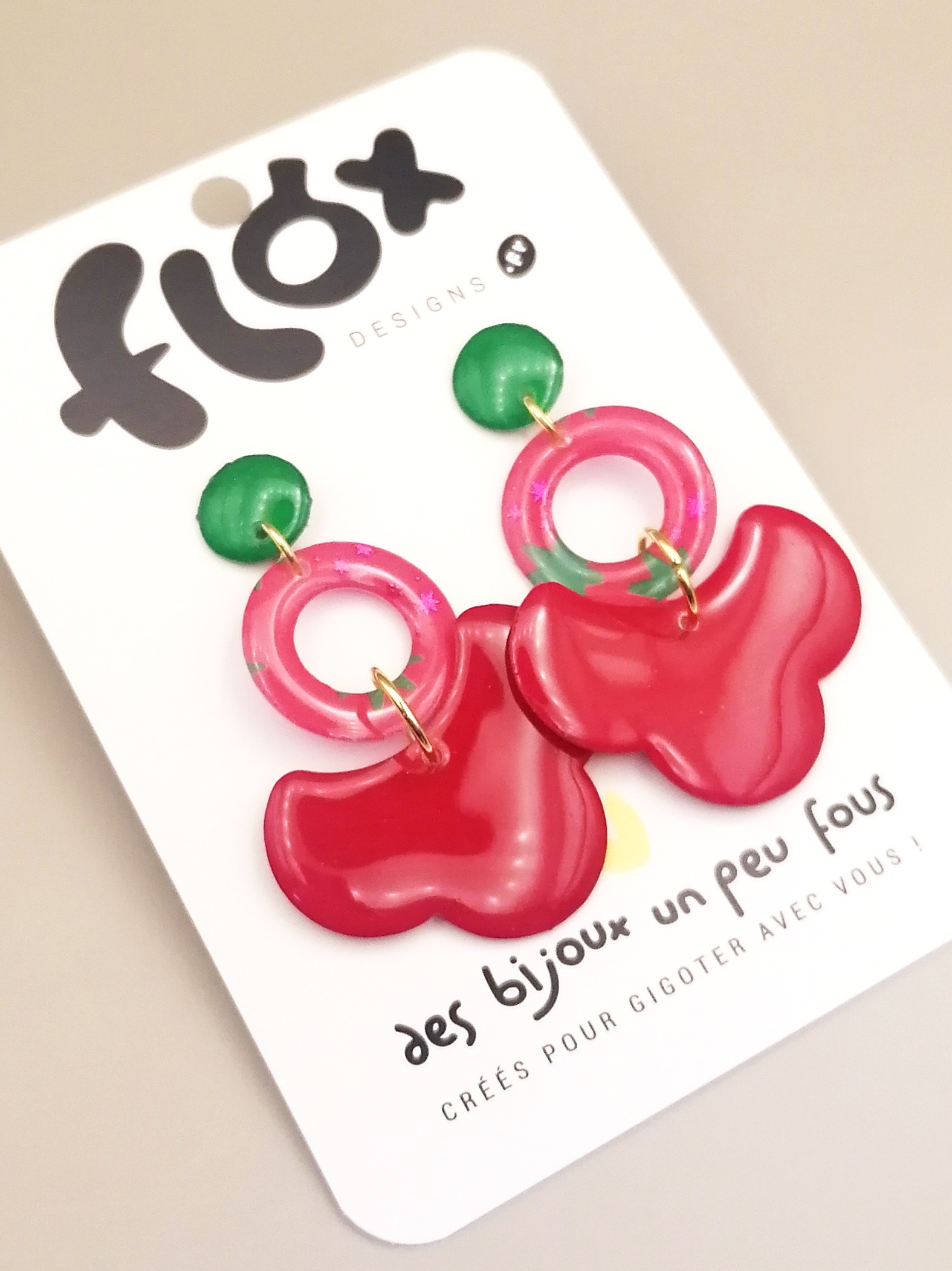 Floxdesigns - Boucles d'oreilles - Les Lutineries - Cloud Lipstick