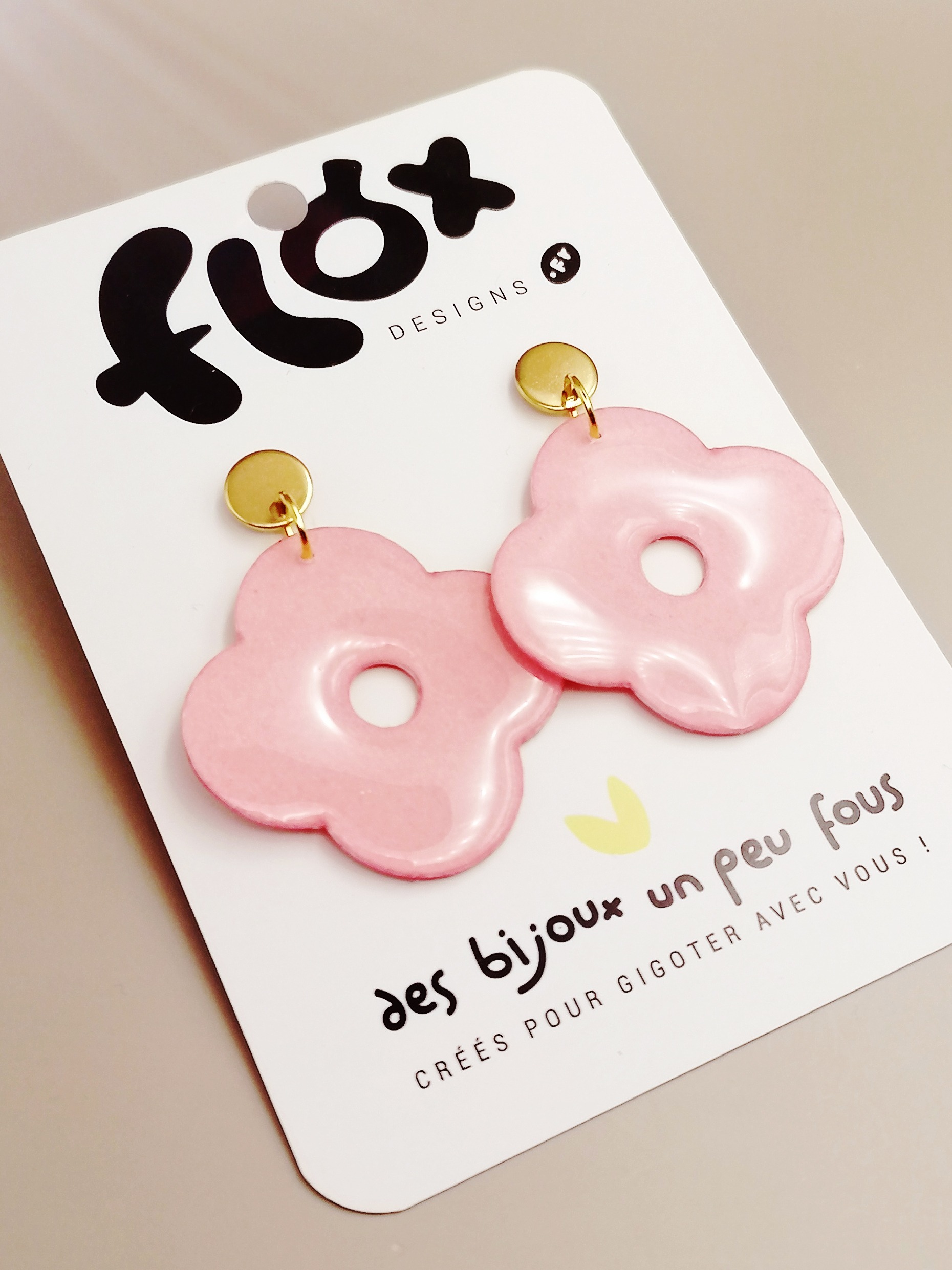 Floxdesigns - Boucles d'oreilles - Les Lutineries - Clover Barbapapa