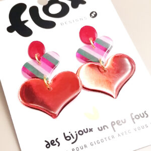 Floxdesigns - Boucles d'oreilles - Les Lutineries - Coeurs Lipstick