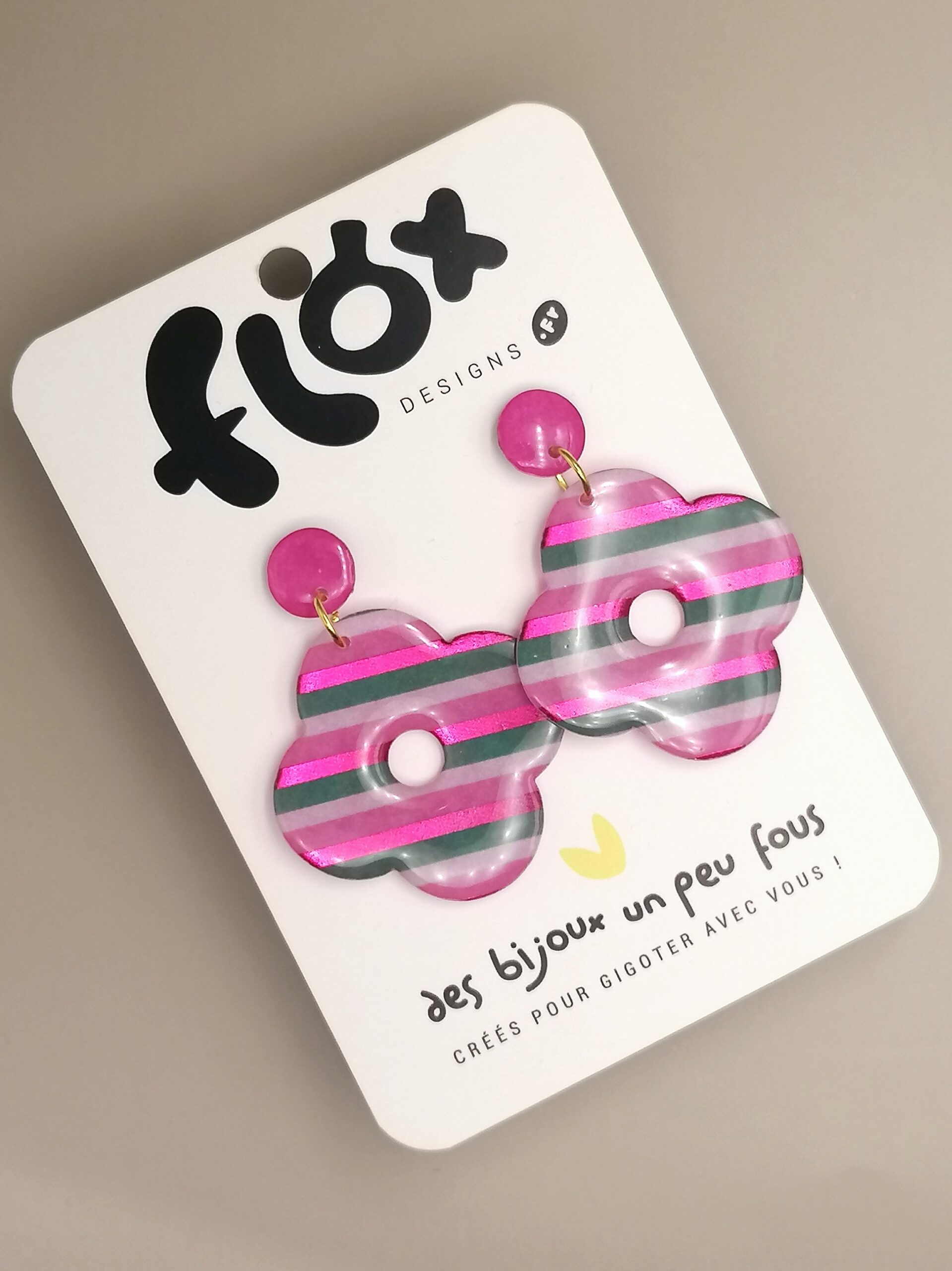 Floxdesigns - Boucles d'oreilles - Les Lutineries - Clover Berlingot