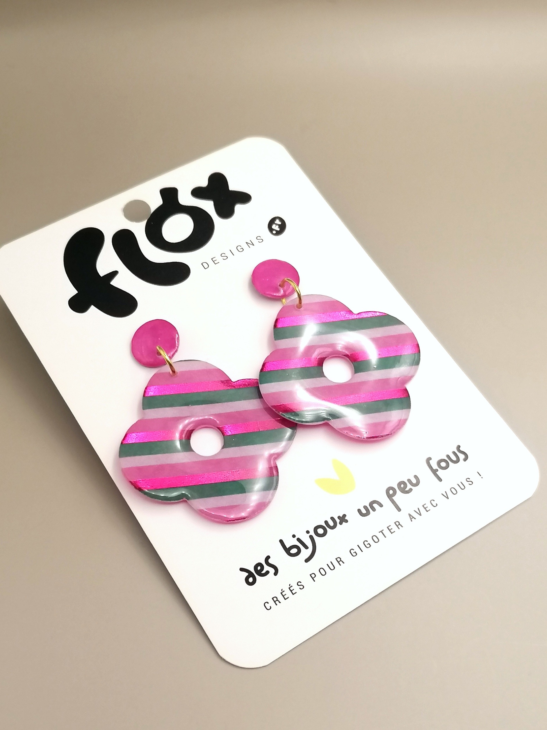 Floxdesigns - Boucles d'oreilles - Les Lutineries - Clover Berlingot