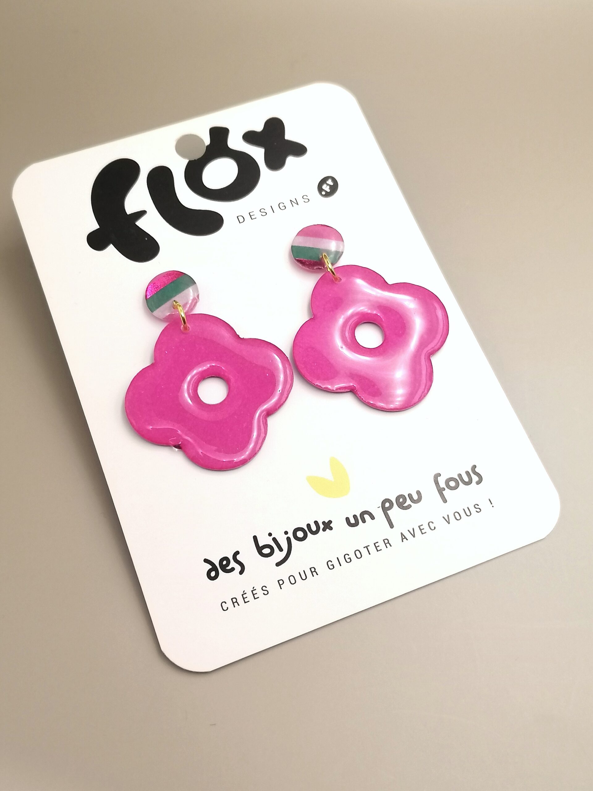 Floxdesigns - Boucles d'oreilles - Les Lutineries - Clover Bonbon