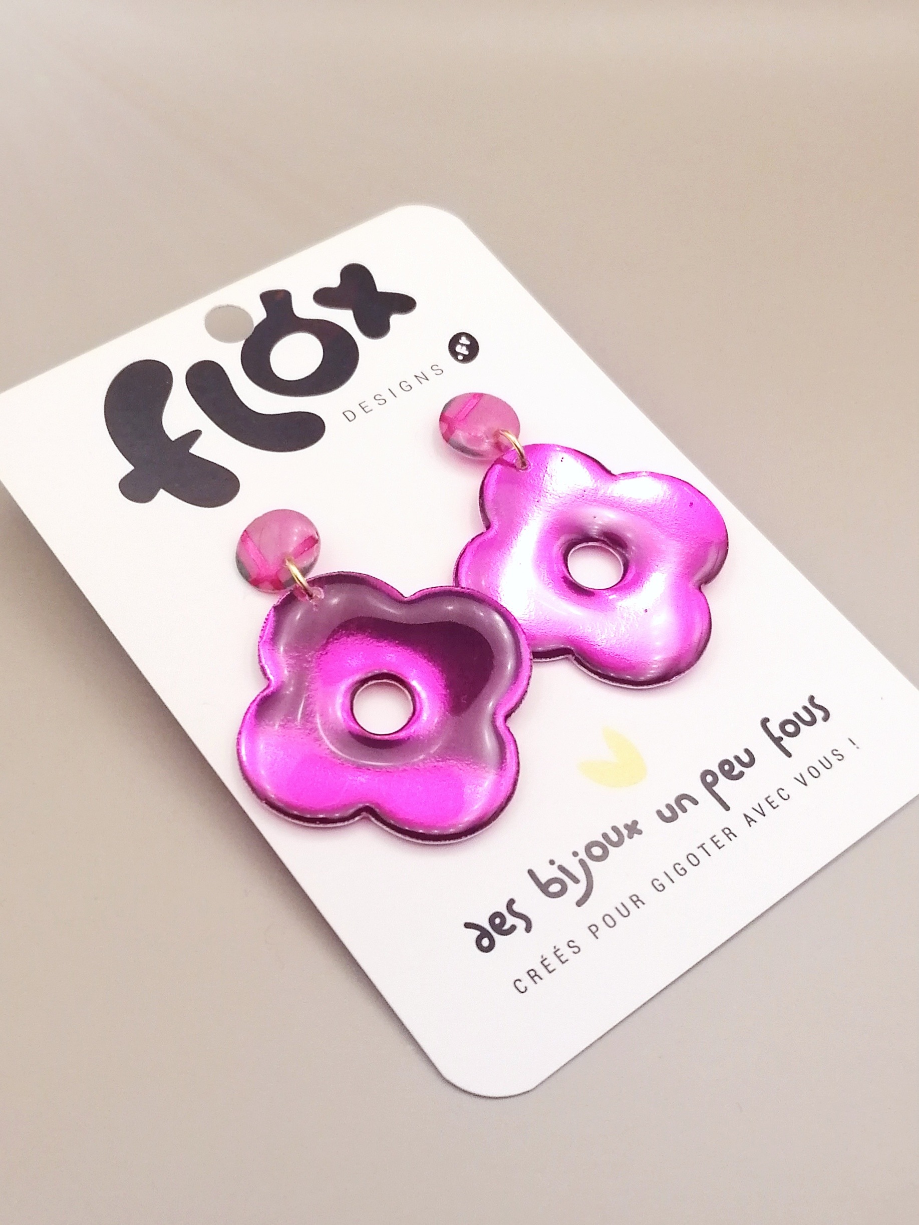 Floxdesigns - Boucles d'oreilles - Les Lutineries - Clover Rosita
