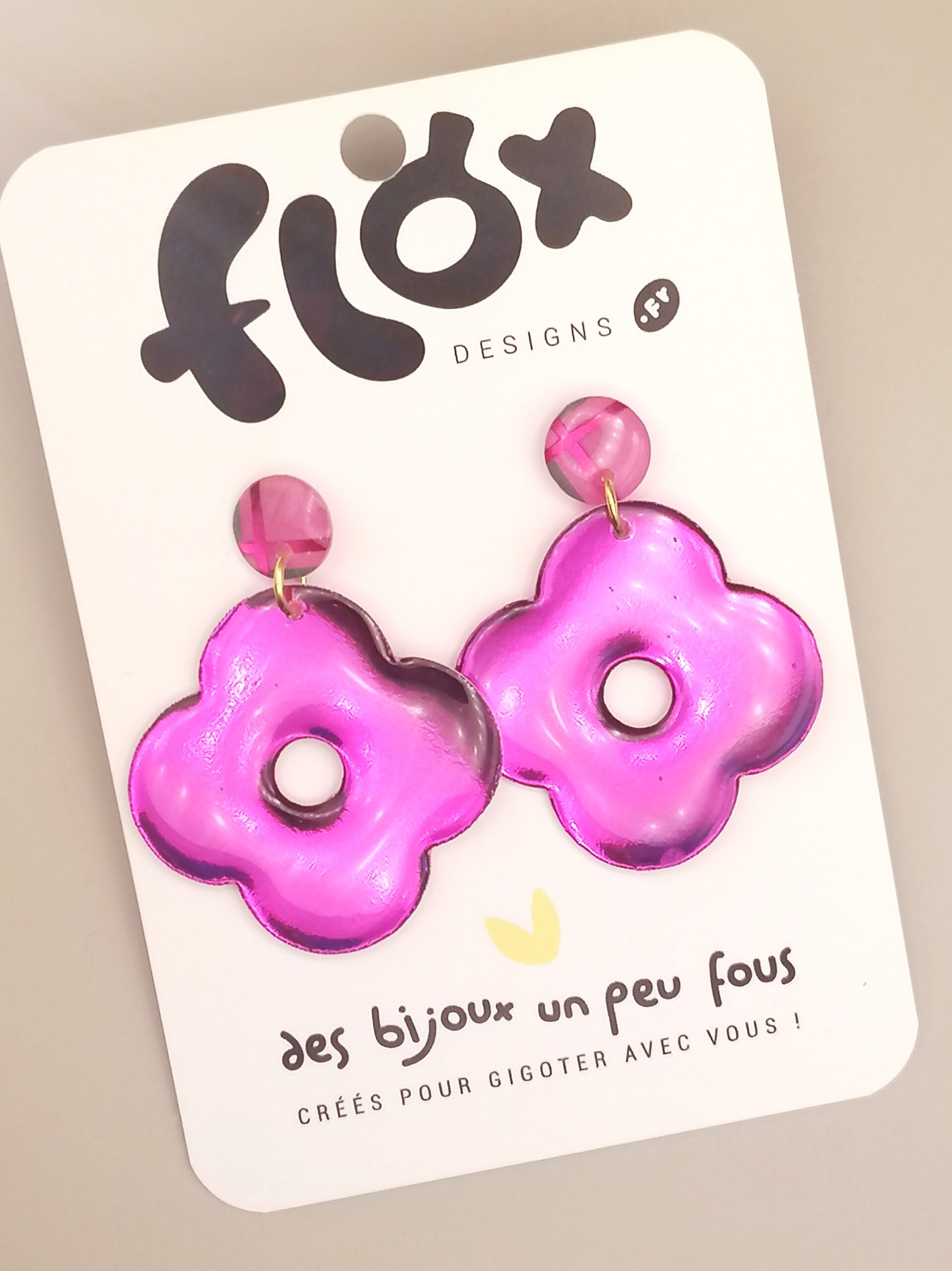 Floxdesigns - Boucles d'oreilles - Les Lutineries - Clover Rosita