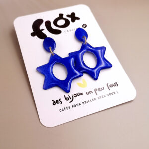 Floxdesigns - Boucles d'oreilles - Shams- Majorelle