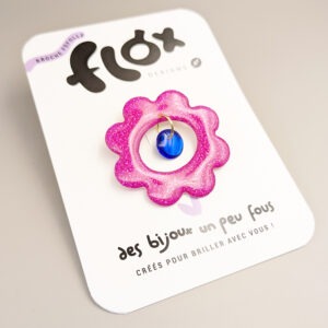 Floxdesigns - Broche Margeux - Rose Paillettes