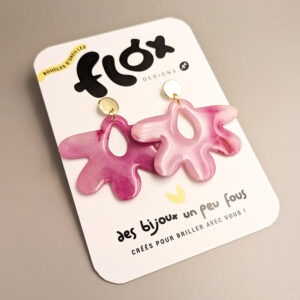 Floxdesigns - Boucles d'oreilles Marmelade - Vanille-Fraise