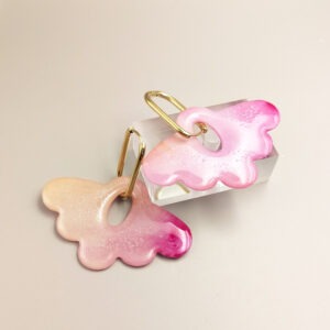 Floxdesigns - Boucles d'oreilles Les Gourmandes - Vanille-Fraise