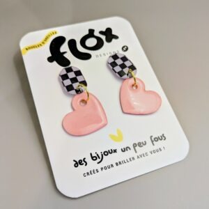 Floxdesigns - Boucles d'oreilles Giulia Rose - Lolos en Ferrari