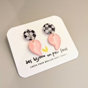 Floxdesigns - Boucles d'oreilles Billie Rose - Lolos en Ferrari