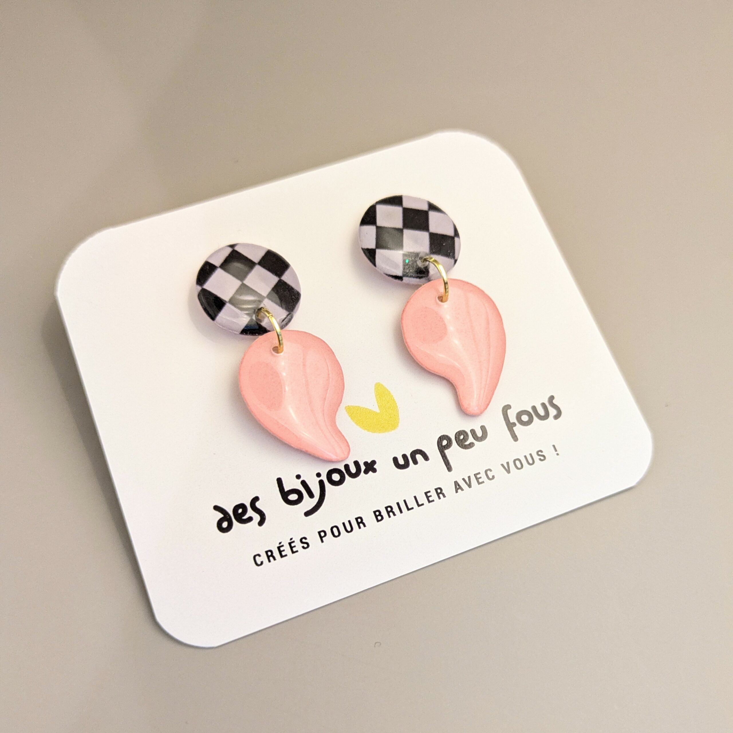 Floxdesigns - Boucles d'oreilles Billie Rose - Lolos en Ferrari