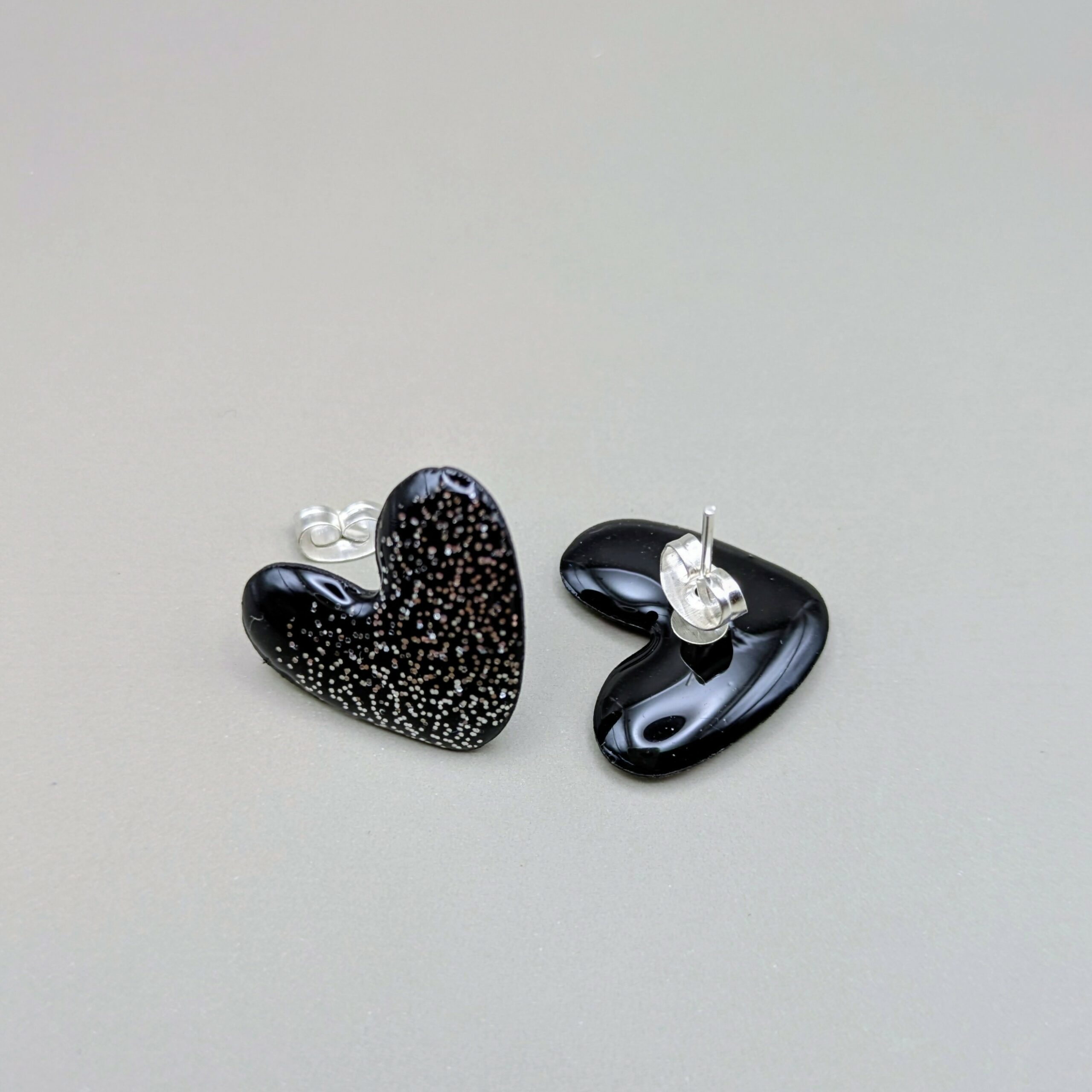 Mini-cœurs multico - Noir pailleté – Image 4