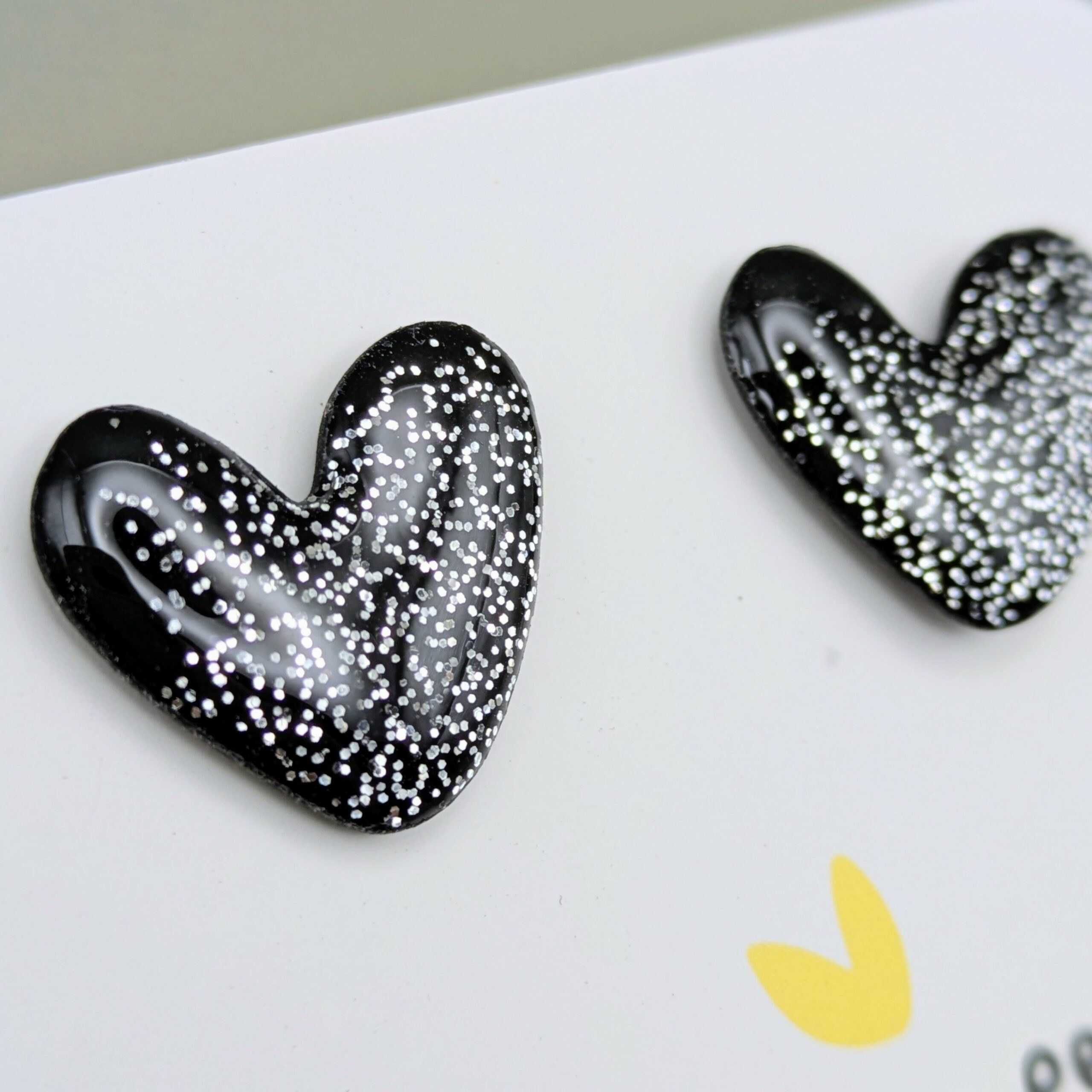 Mini-cœurs multico - Noir pailleté – Image 5